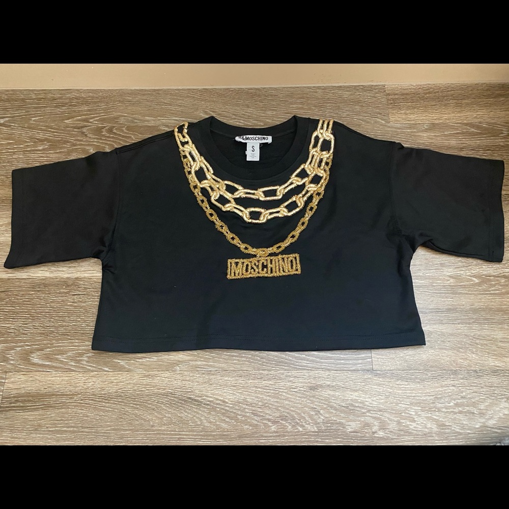 Brand new limited addition Moschino crop top shirt